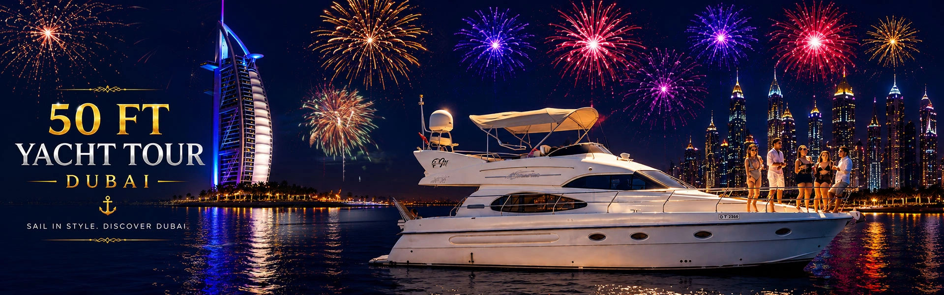 50 Ft Yacht for New Year
