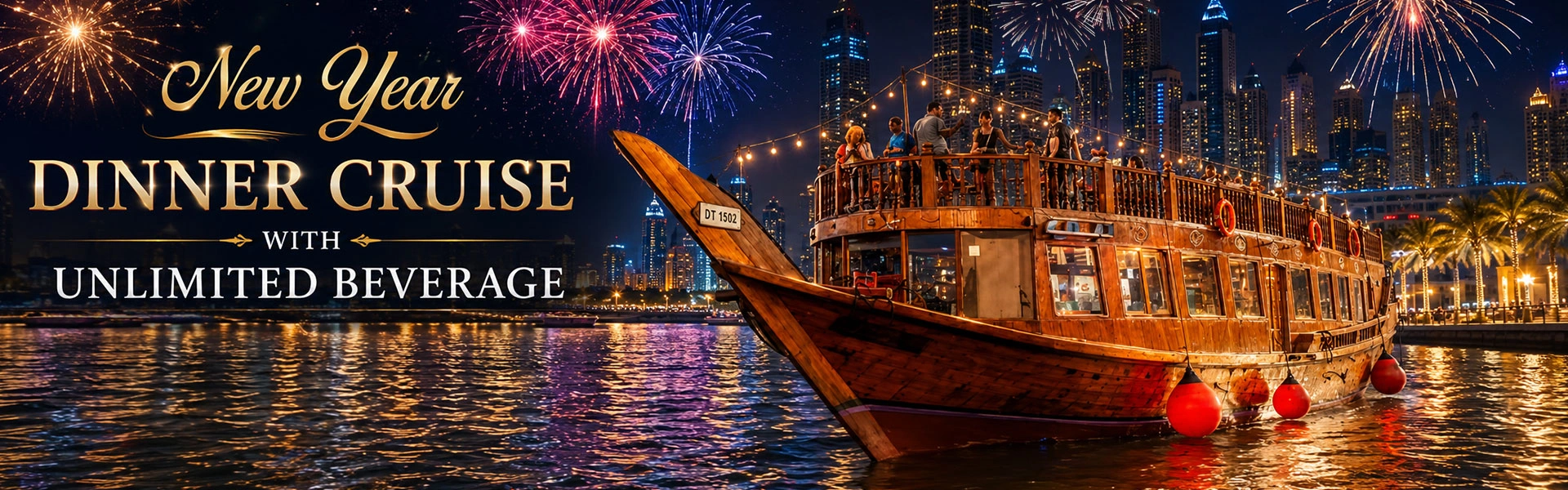 New Year Dinner Cruise with Unlimited Beverage